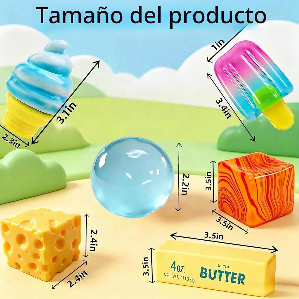 Pelotas para el estrés con forma de mantequilla de rebote lento, 2026, pelota para apretar realista, juguetes suaves para apretar, juguetes para aliviar el estrés, juguetes para ansiedad con rebote