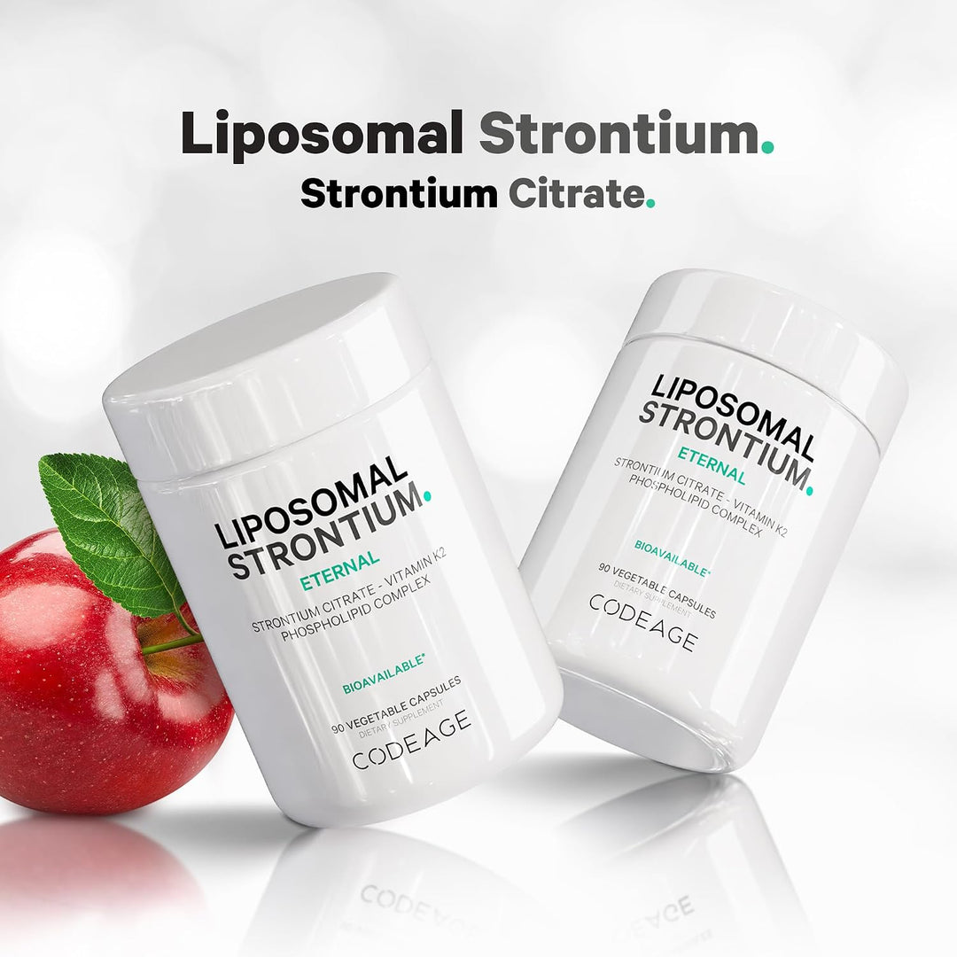 Codeage Suplemento de estroncio liposomal, citrato de estroncio, vi...