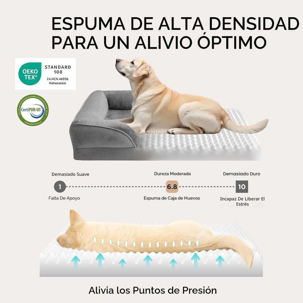 Bedsure - Cama ortopédica XL para perros con diseño original lavable extra