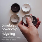 ONO Slider - Juguete fidget de mano para adultos | Ayuda a aliviar el estrés, la ansiedad, la tensión | Promueve el enfoque, la claridad | Diseño compacto y portátil (Natural - Titanio)
