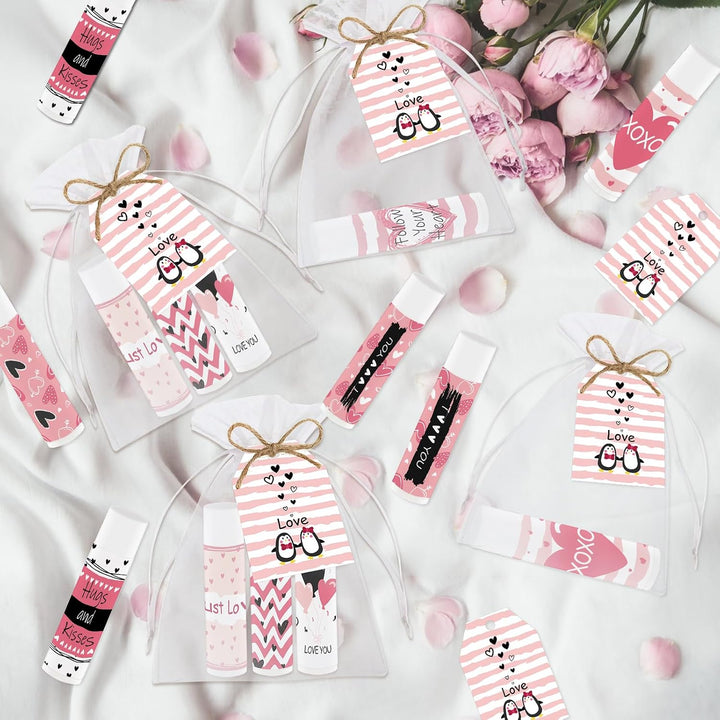 50 piezas de bálsamo labial para el día de San Valentín y Galentine...