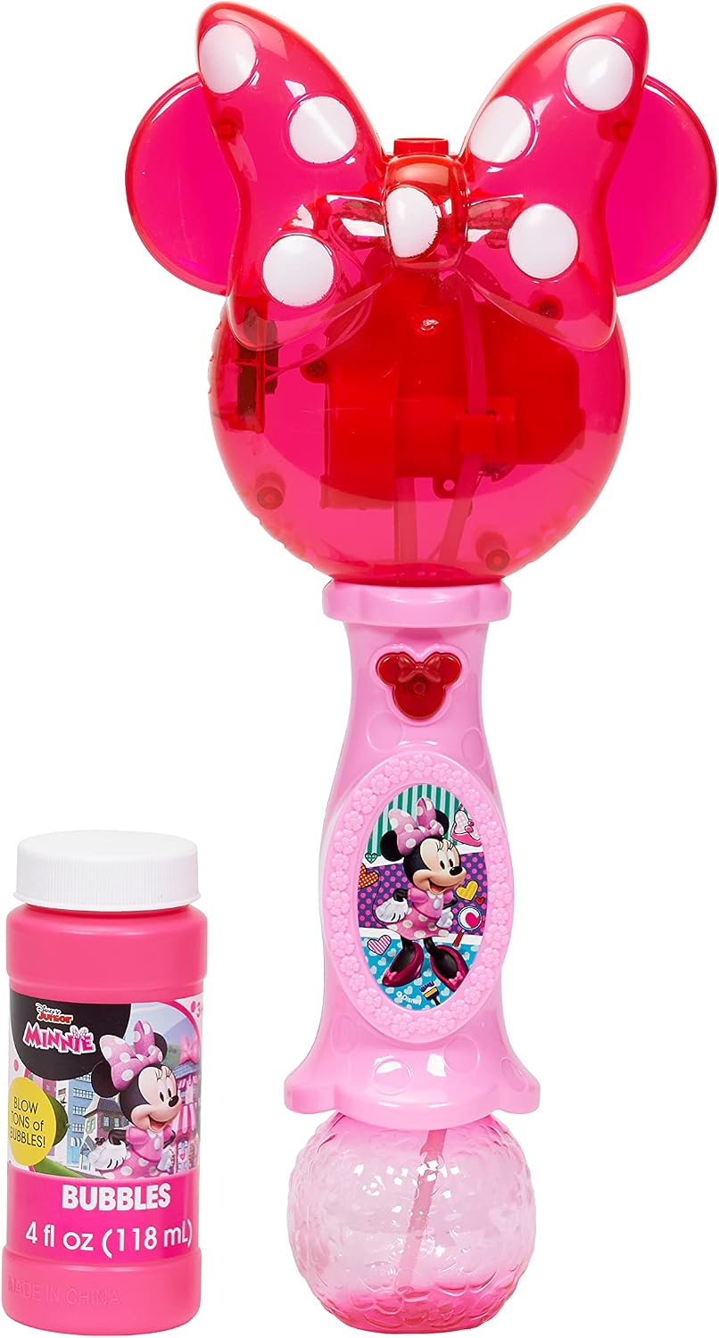 Little Kids Disney Minnie Mouse Light y Sound Musical Bubble Wand, Includes Bubble Solution, Multi (2051)