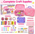 Kit de Pulseras de Amistad Multifuncional para Hacer con Telar de Tejeduría para Niñas de 6–12