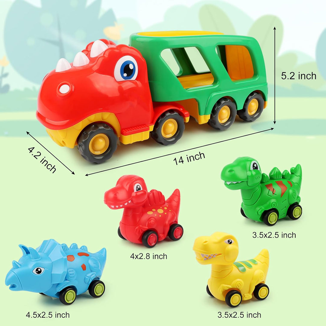 Nicmore Juguetes para niños pequeños, camión de dinosaurios para ni...