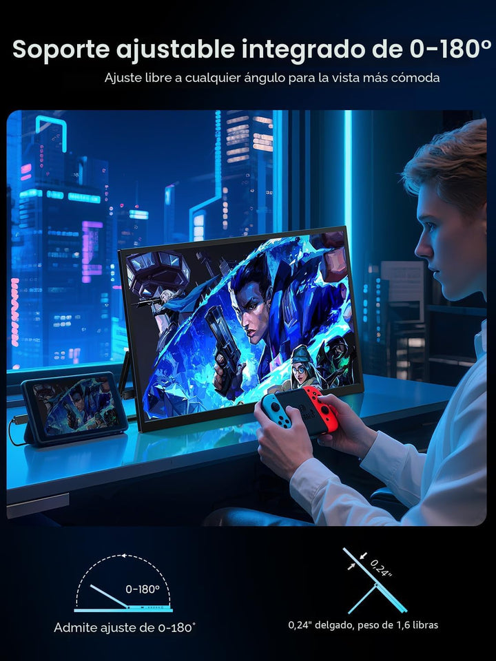 UPERFECT Monitor portátil de 18.5 pulgadas, 120Hz, pantalla táctil,...