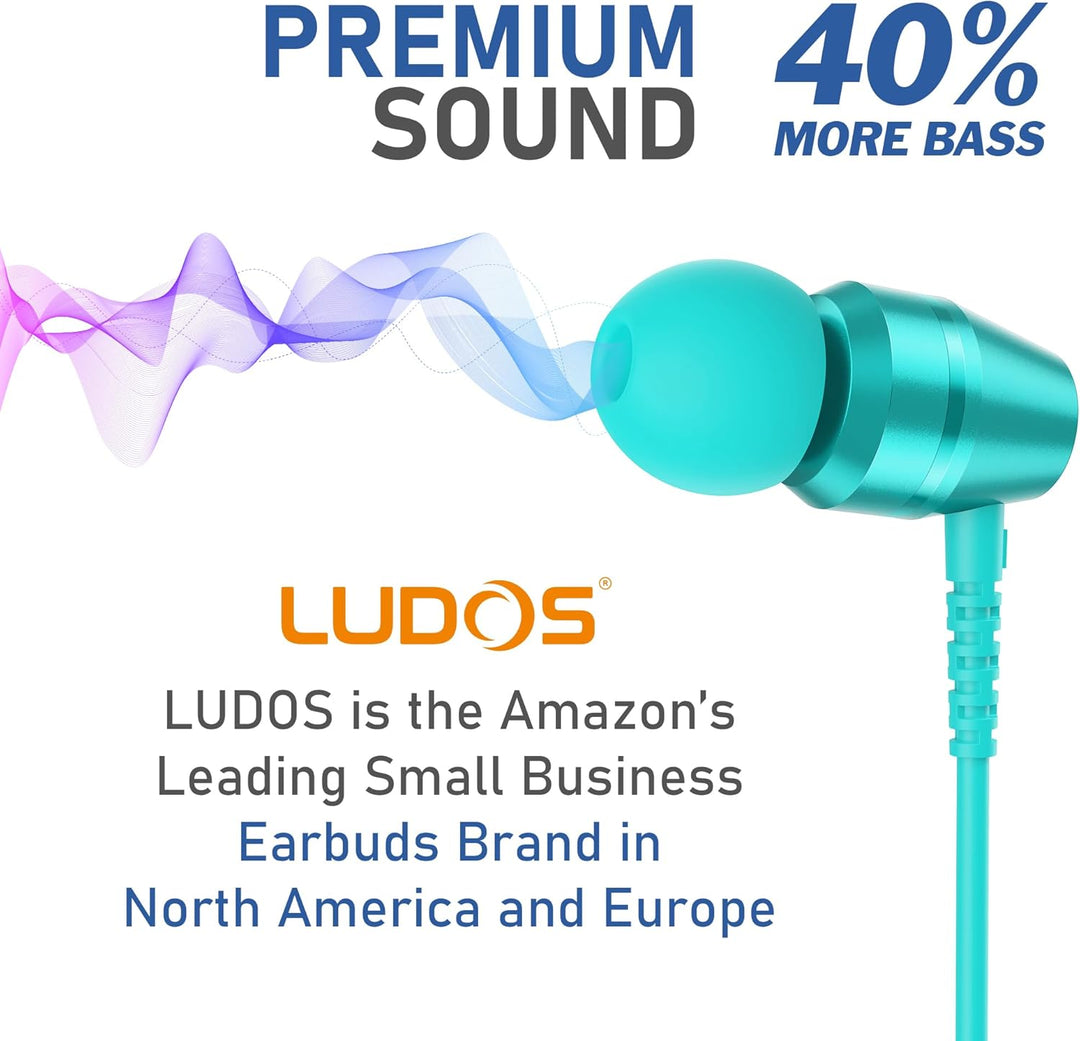 LUDOS OMNITONE Auriculares con cable in-ear, 5 años de garantía, au...