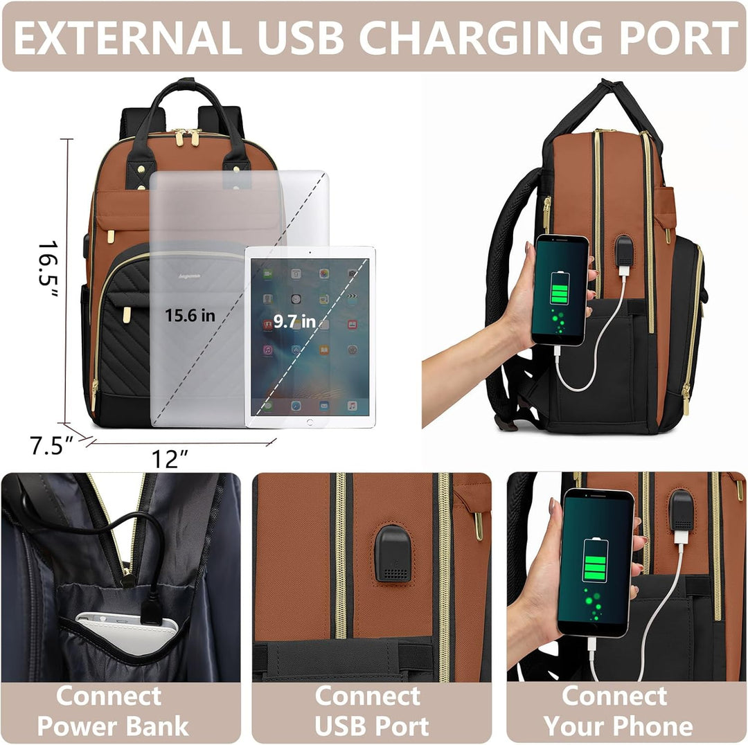 bagswan Mochila para Laptop para Mujeres Bolsa, 15,6 pulg.