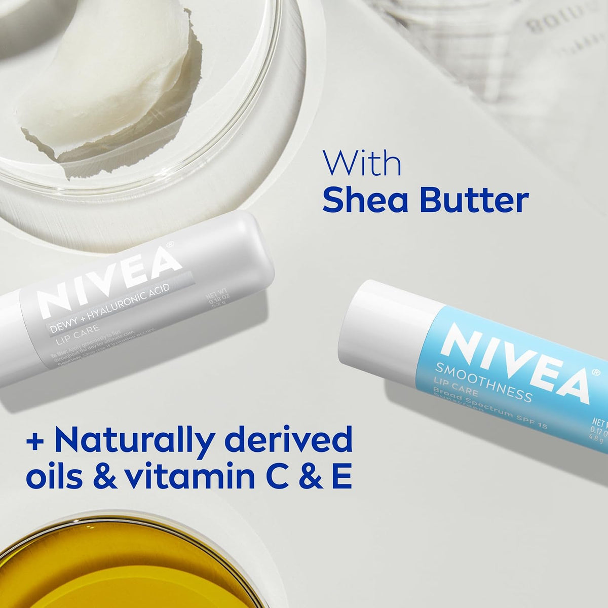 NIVEA Set de Bálsamo Labial, Cuidado Labial de Suavidad con Protect...