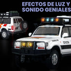 Autos de juguete para niños, autos de fundición a escala 1:24, compatible con Land Cruiser LC80, modelo de automóvil coleccionable, auto de juguete con retroceso con luces y sonidos, autos de