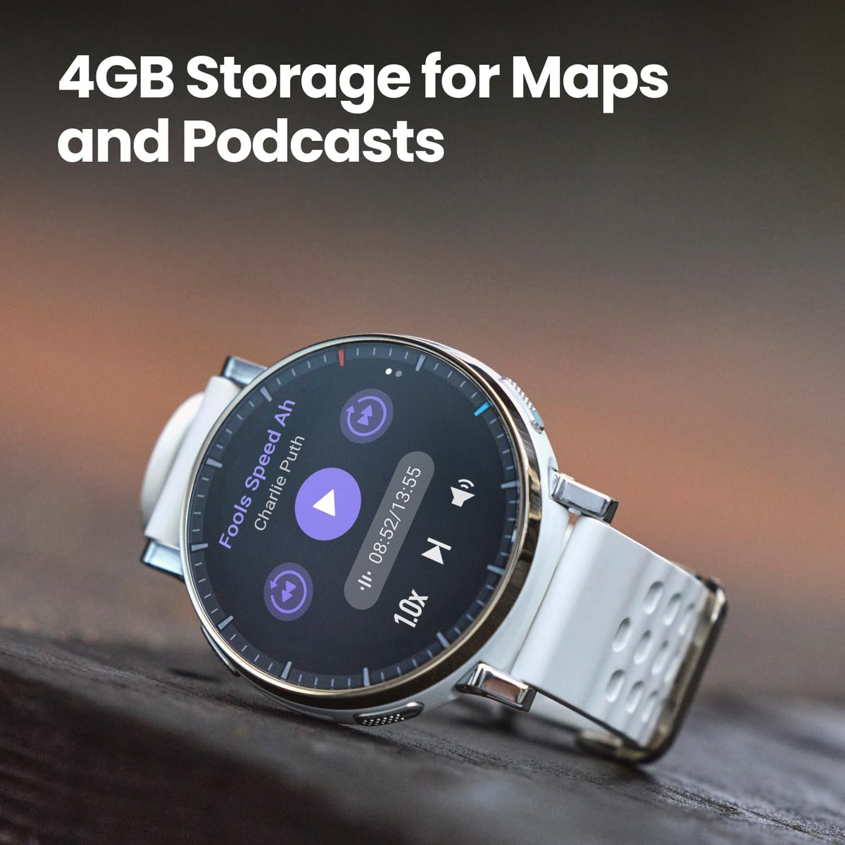 Amazfit Active 3 - Reloj inteligente, cristal de zafiro AMOLED de 1.32