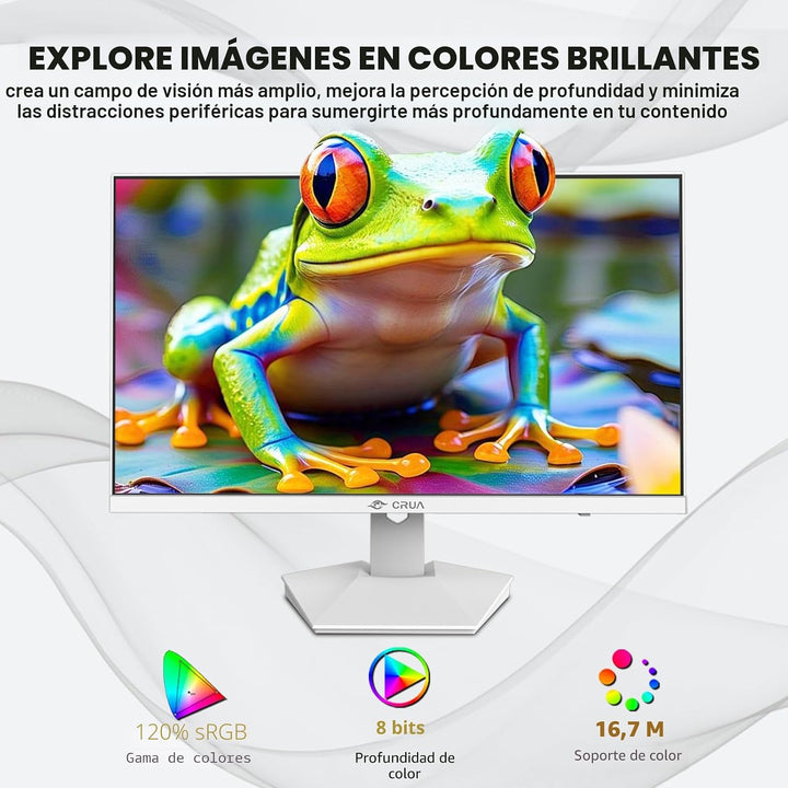CRUA - Monitor de computadora IPS 4K UHD 60Hz de 27 pulgadas, tipo...