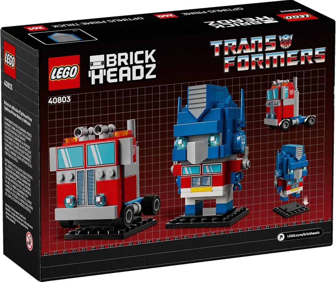 LEGO Brickheadz Transformers Optimus Prime Robot y vehículo 40803