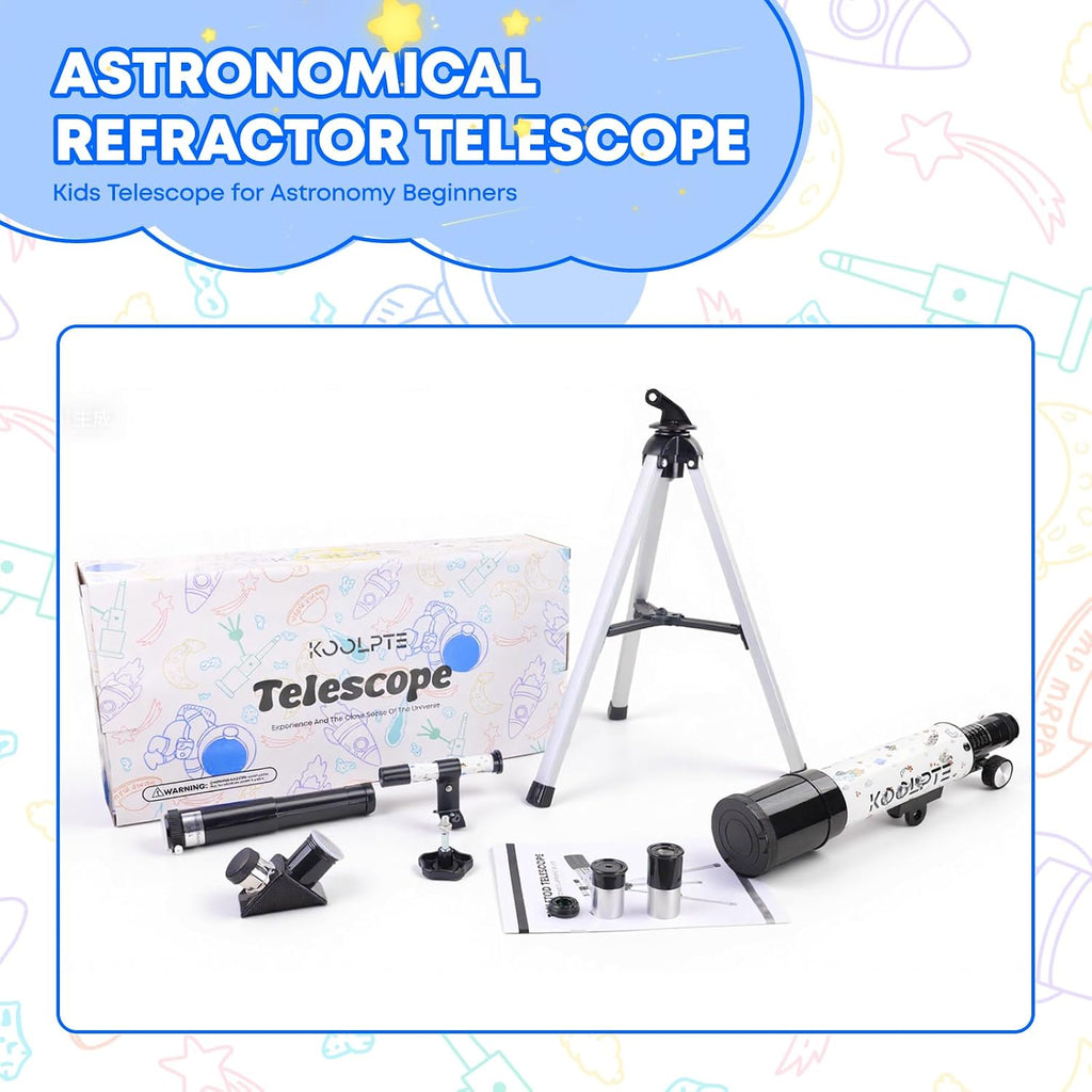Telescopio para niños a partir de 3 años, apertura de 1.969 in