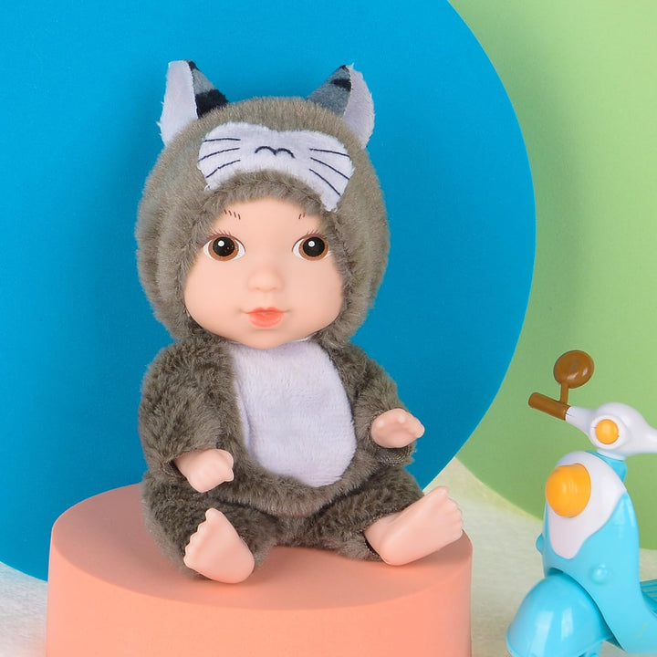 dollbie Paquete de 6 muñecas de bebé de 5 pulgadas, mini figuras de...