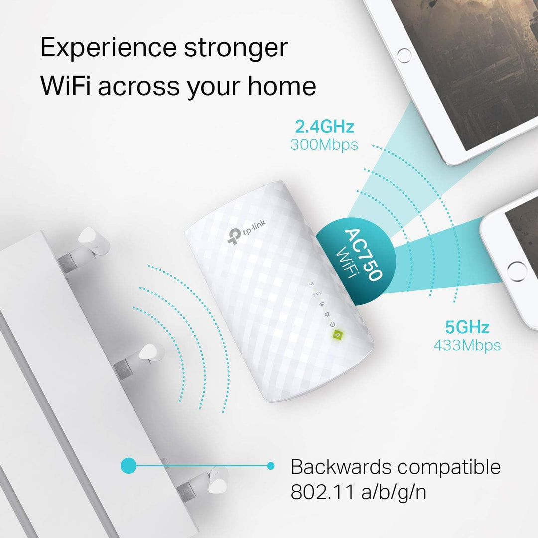 TP-Link Extensor de alcance WiFi AC750 Control de