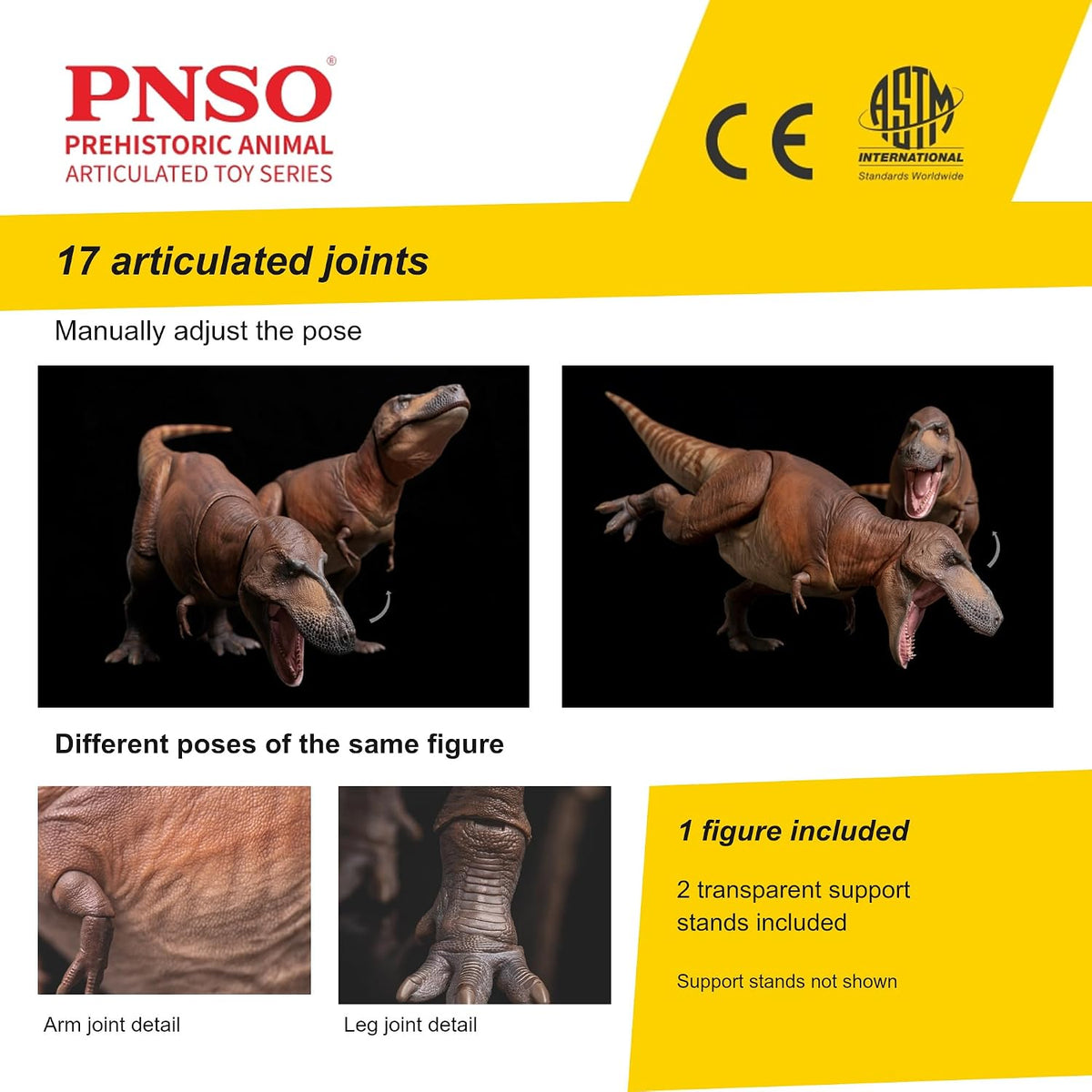 Serie de juguetes articulados de animales prehistóricos PNSO: 01 Cameron