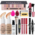 Kit completo de maquillaje todo en uno para mujeres, Sombra de ojos de color brillante