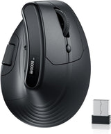 ECHTPower Ratón Vertical Ergonómico, Ratón Inalámbrico Recargable c...