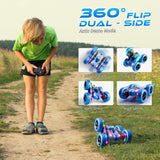 Zalneo Auto de Acrobacias con Control Remoto 4WD 360° Flip RC de Do...