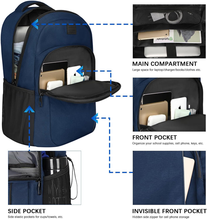 LARIPOP Mochila para laptop de viaje, de 15.6 pulgadas, mochila par...