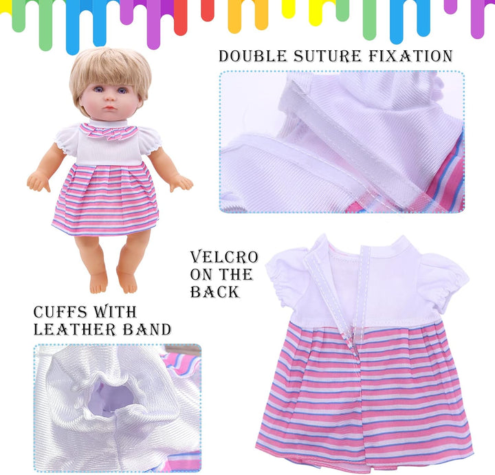 Ropa de muñeca de bebé: se adapta a muñecas de 12, 13, 14, 15 pulga...