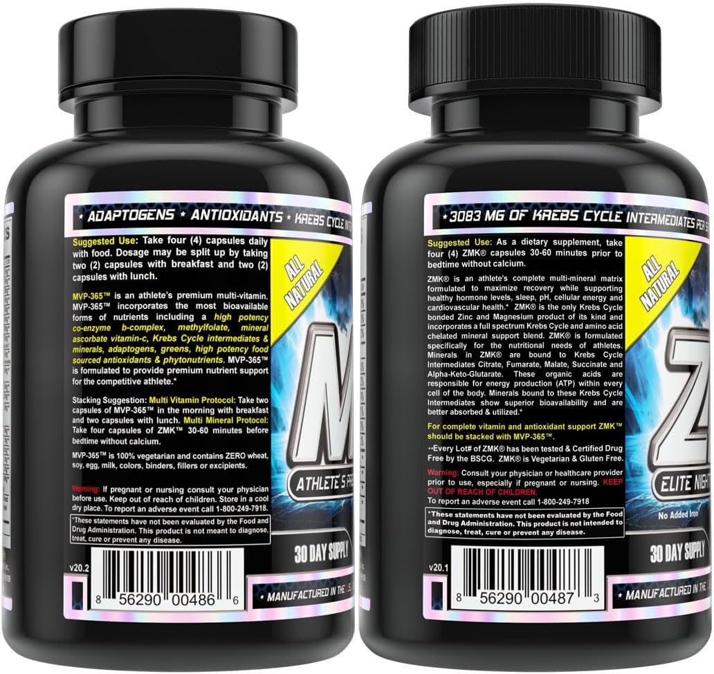 MST Pila de base, ZMK Nighttime Multi-Mineral, 120 V-Caps y MVP-365...
