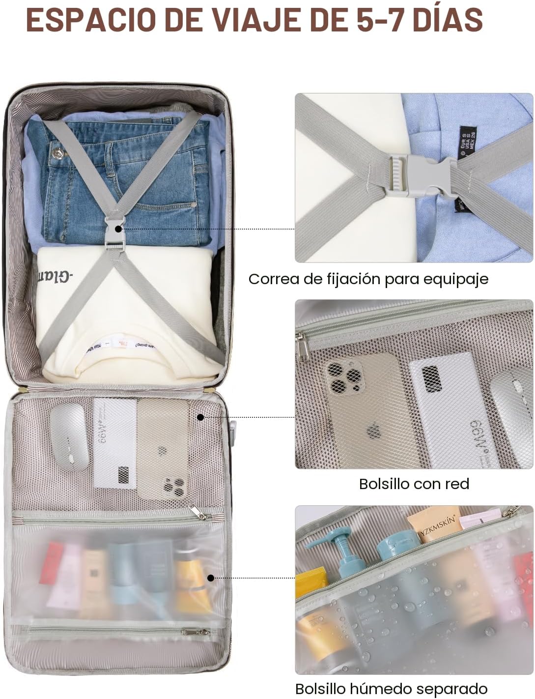 LOVEVOOK Mochila de equipaje de mano artículo personal bolsa de via...