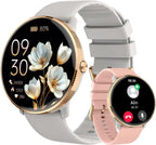 Reloj inteligente para mujer con rastreador de ejercicio: resistente al agua con Bluetooth para respuesta de llamadas, relojes inteligentes para Android/iPhone, digital, reloj inteligente
