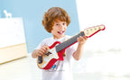 Hape Aprende con luces Ukelele electrónico rojo | Modo de inclinación y banda | Instrumento musical