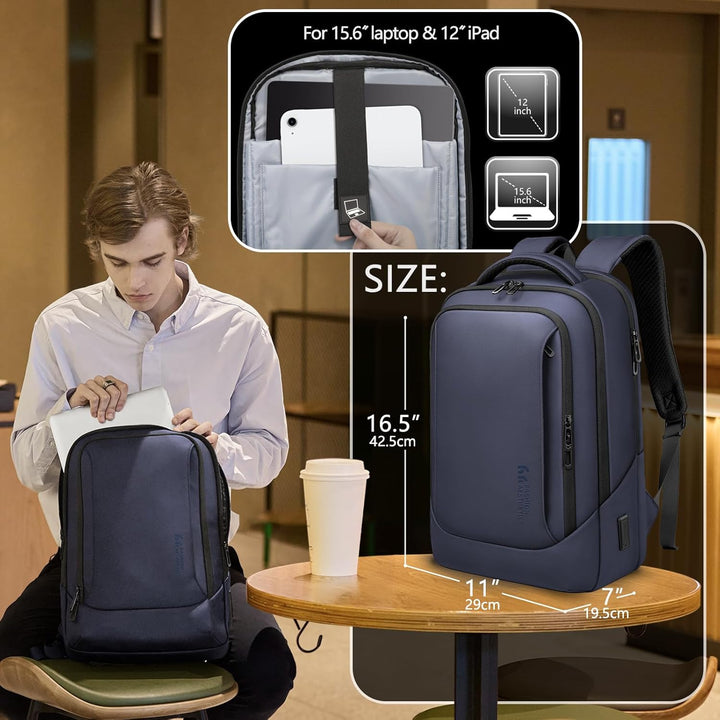 hk Mochila para laptop para hombres con puerto de carga USB para ne...