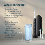 Philips Sonicare Compact Flosser 1000, azul, Cepillo de dientes rec...