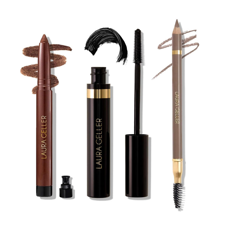 LAURA GELLER Laura's 3 E's Kit de cejas, pestañas y delinea...