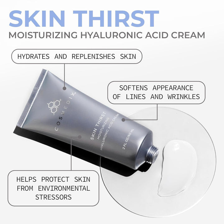 COSMEDIX Skin Thirst - Hidratante de ácido hialurónico para el cuid...