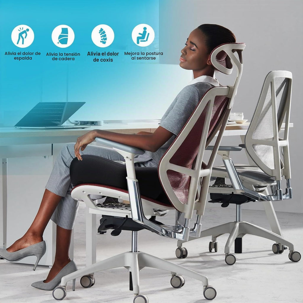 Lámpara Benazcap - Cojín ergonómico de espuma viscoelástica para silla de oficina