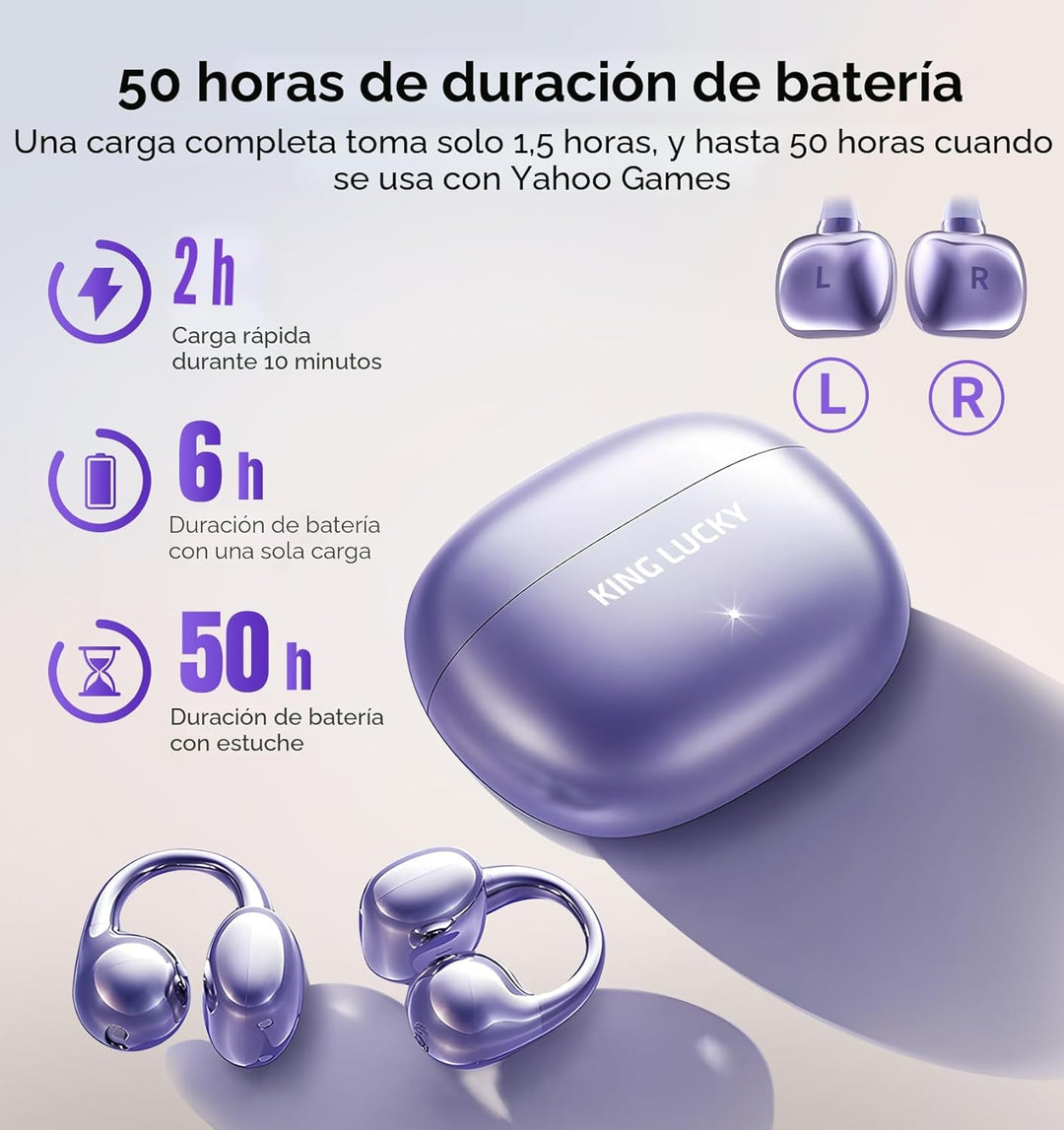 King Lucky Auriculares de clip Gen 3, auriculares inalámbricos Blue...