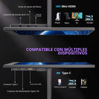 WUAWE Monitor portátil de 14 pulgadas con función atril para laptop...