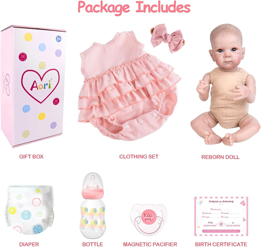 Aori Muñecas de Bebé Reborn Niña de 20 Pulgadas - Muñeca de Bebé Re...