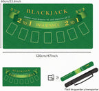 Blackjack Poker - Tapete de mesa de 47 x 23.6 pulgadas
