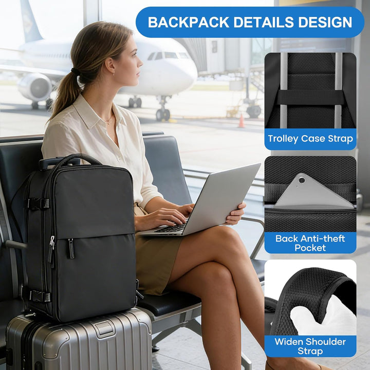 coowoz Mochila de mano para mujeres y hombres, mochila de viaje apr...