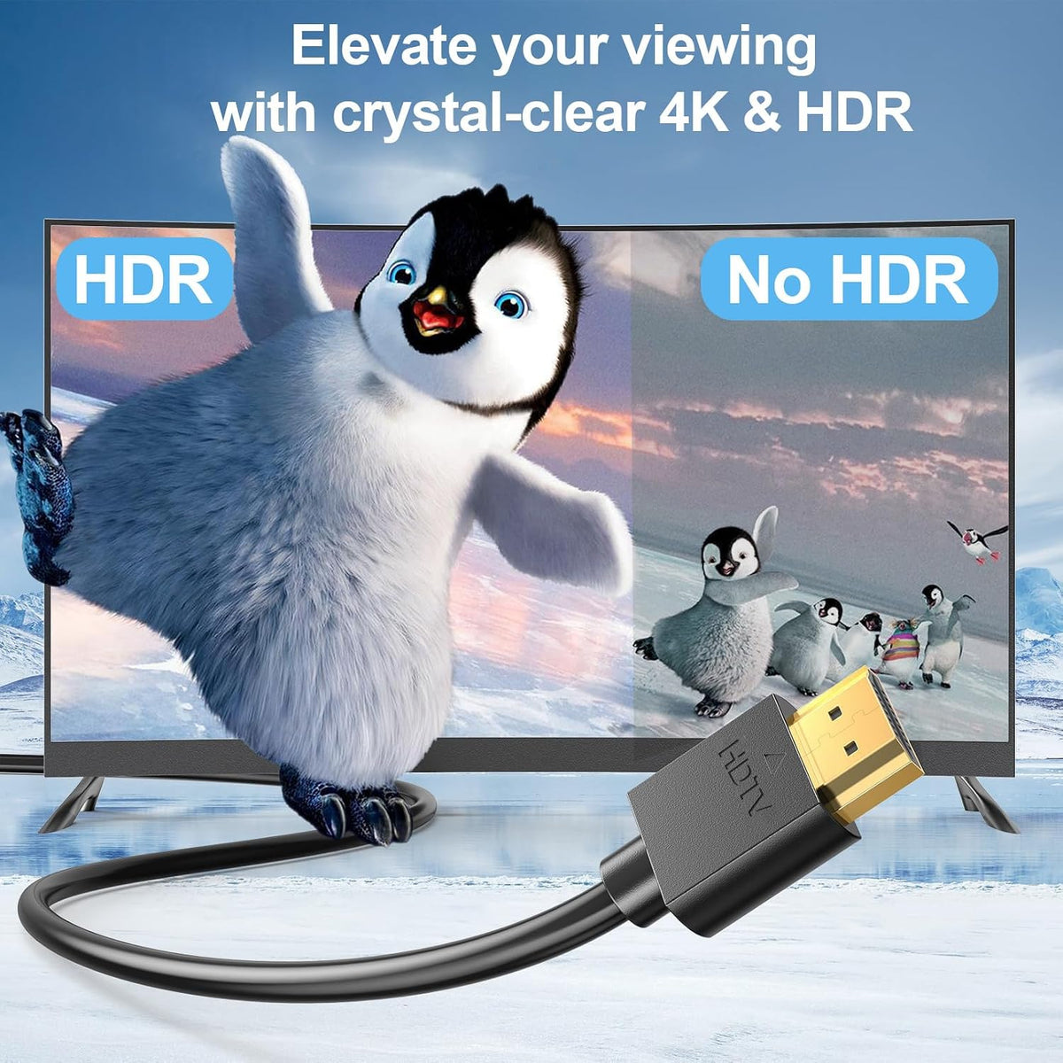 Cable HDMI de 3 pies, paquete de 10 unidades, cable HDMI 4K, 3 pies