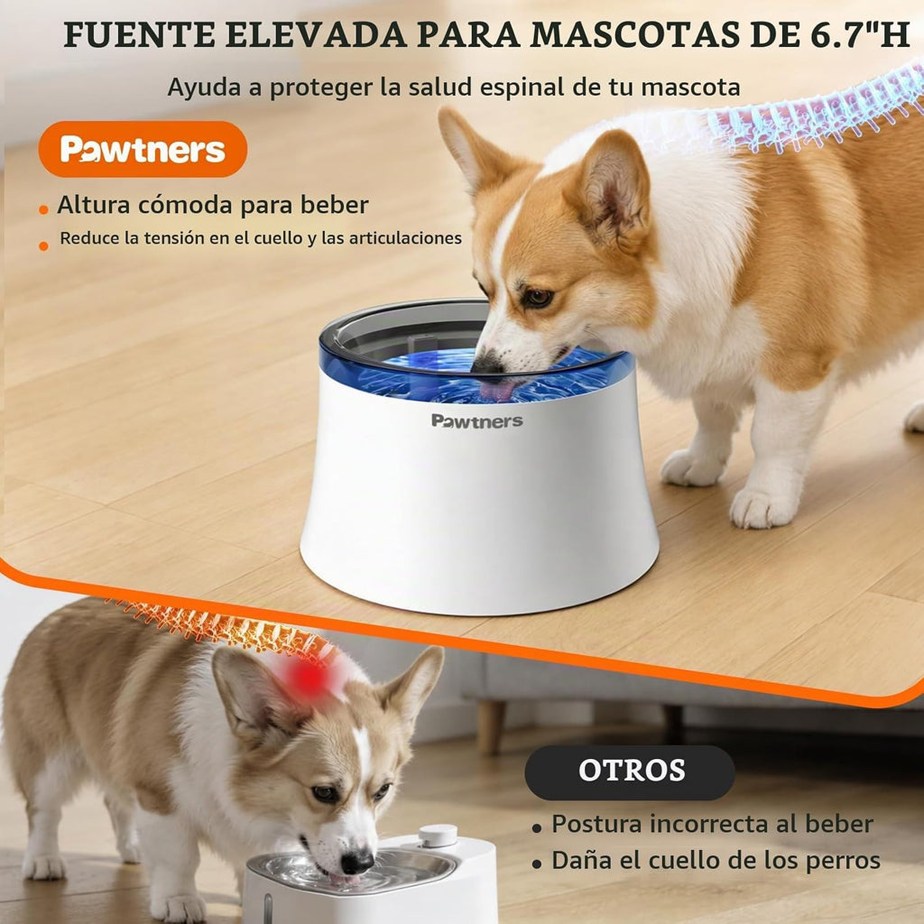 1 Gal/3.5L Fuente de Agua para Perros, Dispensador Automático de Agua para Perros