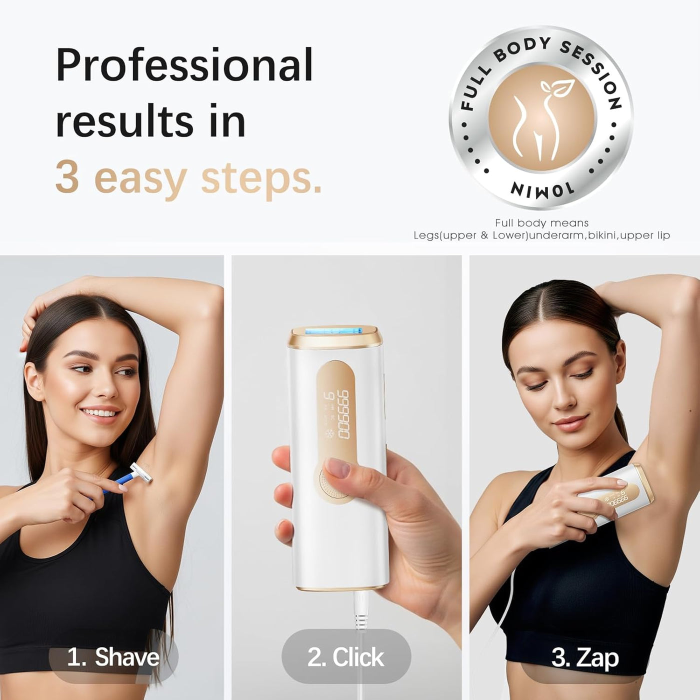 Dispositivo de depilación láser IPL para mujeres y hombres, seguro...