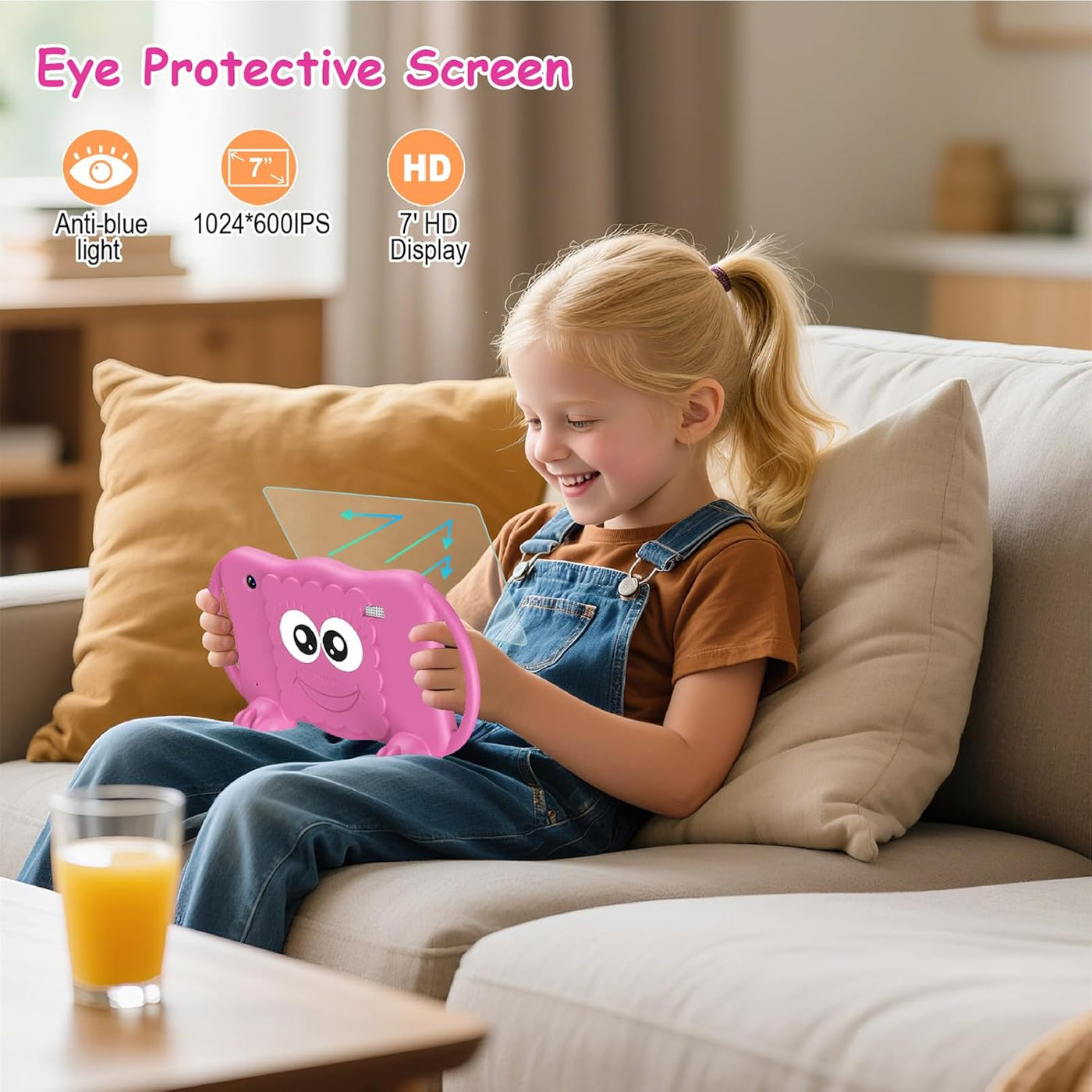 Tablet para niños Trayoo de 7 pulgadas para niños de 3 a 12 años, t...