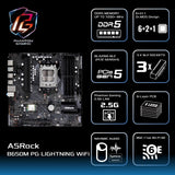 ASRock B650M PG Lightning WiFi 6E AMD Ryzen Serie 9000\/8000\/7000...