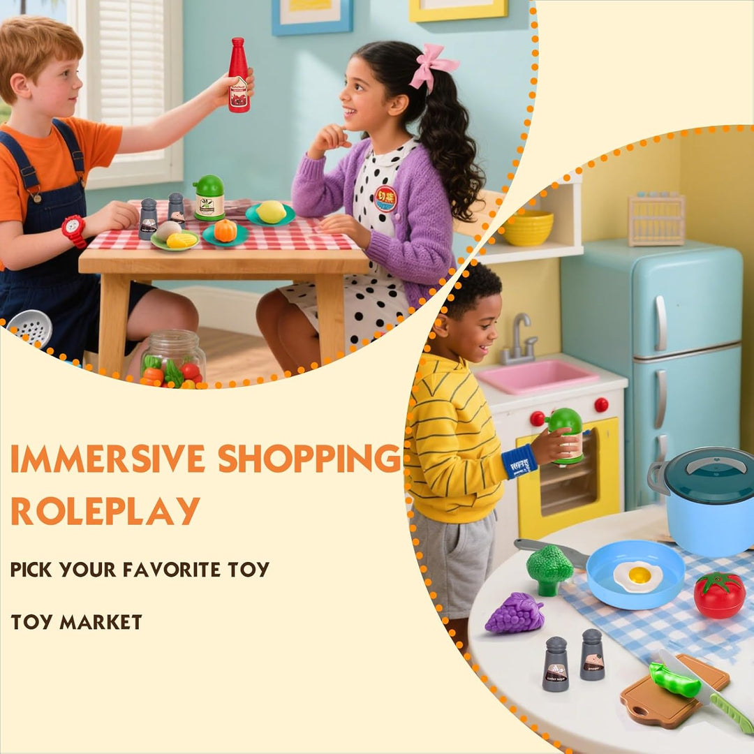 35 piezas de accesorios de juguete de cocina para niños, juego de c...