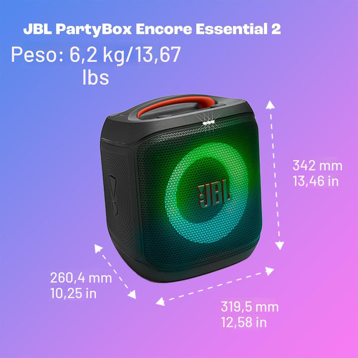 JBL PartyBox Encore Essential 2 - Altavoz portátil de fiesta alimen...