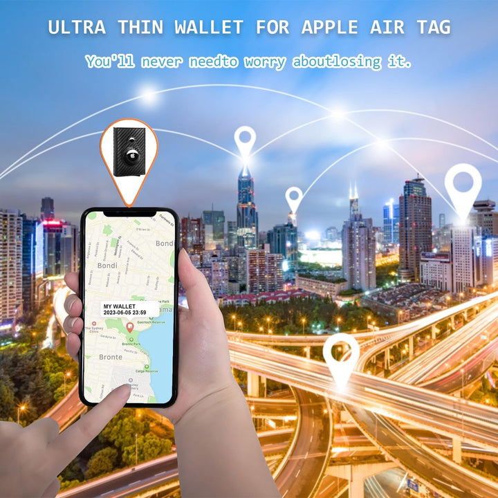 ZIKEE - Cartera inteligente Airtag para hombre, bolsillo frontal de...