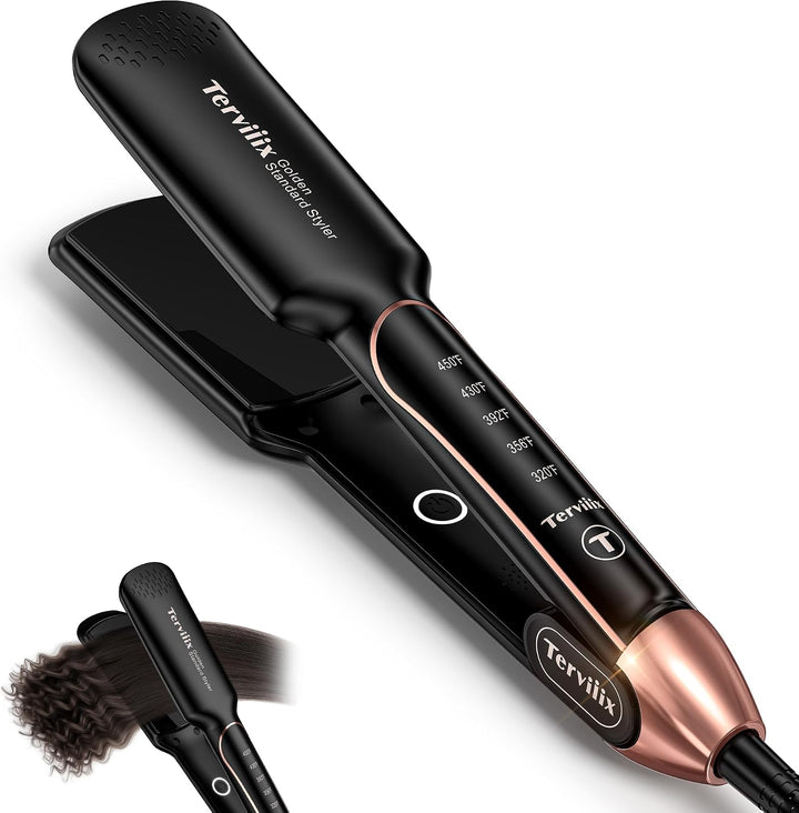 Plancha Alisadora de Pelo Plana de Terviiix - Cerámica y Turmalina...