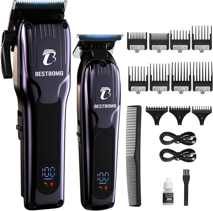BESTBOMG® Cortadora de pelo profesional para hombres, juego de cort...