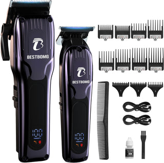 BESTBOMG® Cortadora de pelo profesional para hombres, juego de cort...